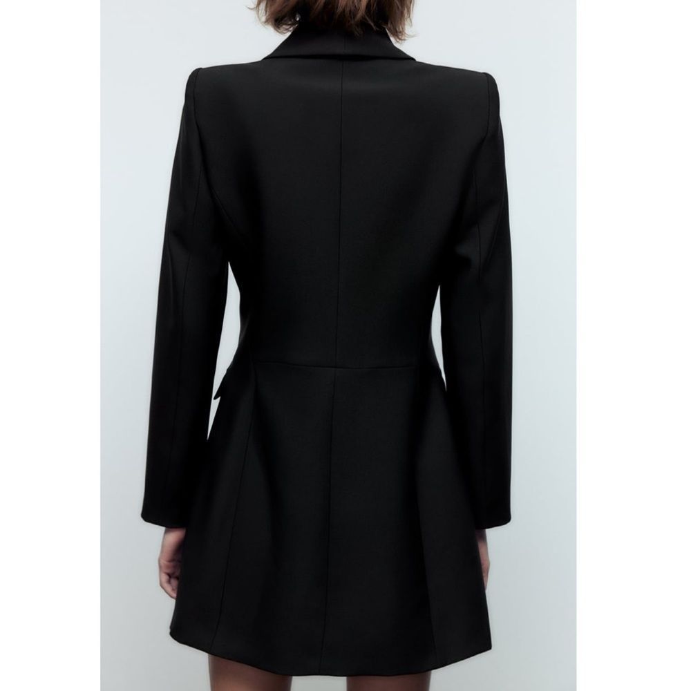 ZARA DOUBLE BREASTED LONG BLAZER NWT L - Picture 5 of 12